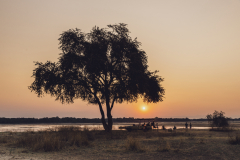 Zonsondergang-Zambia